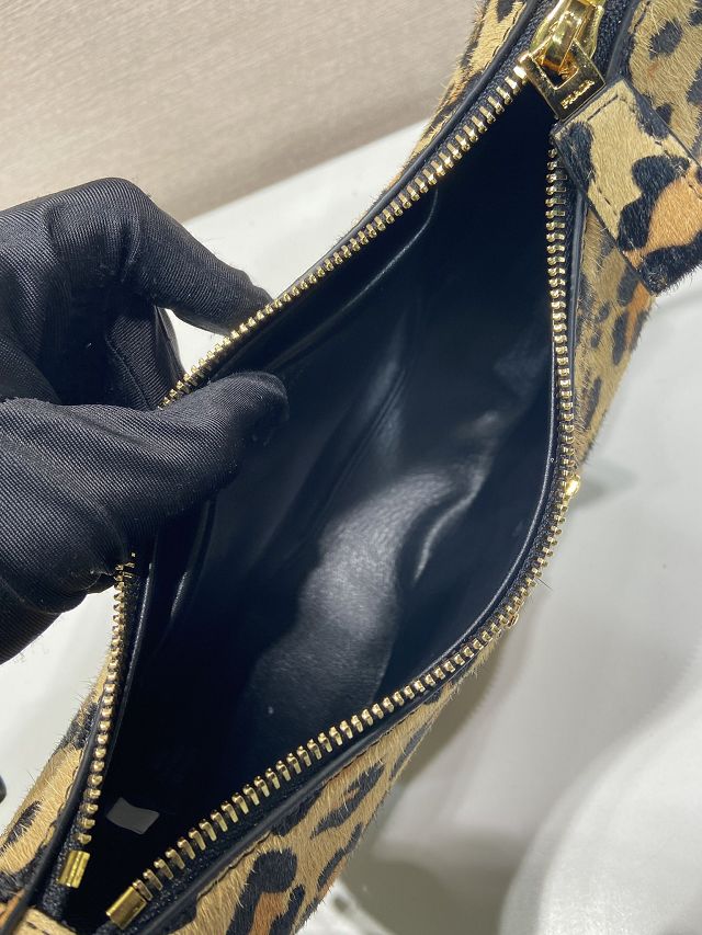 Prada original fabric arque shoulder bag 1BC194 apricot