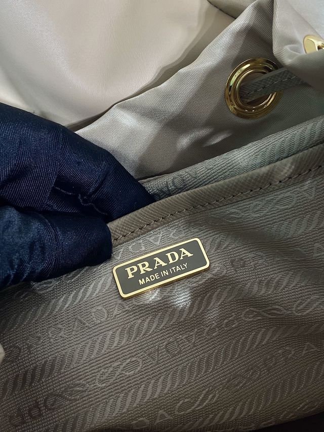 Prada original shearling backpack 1BZ074 beige