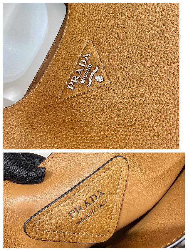 Prada original calfskin large tote bag 1BG338 caramel