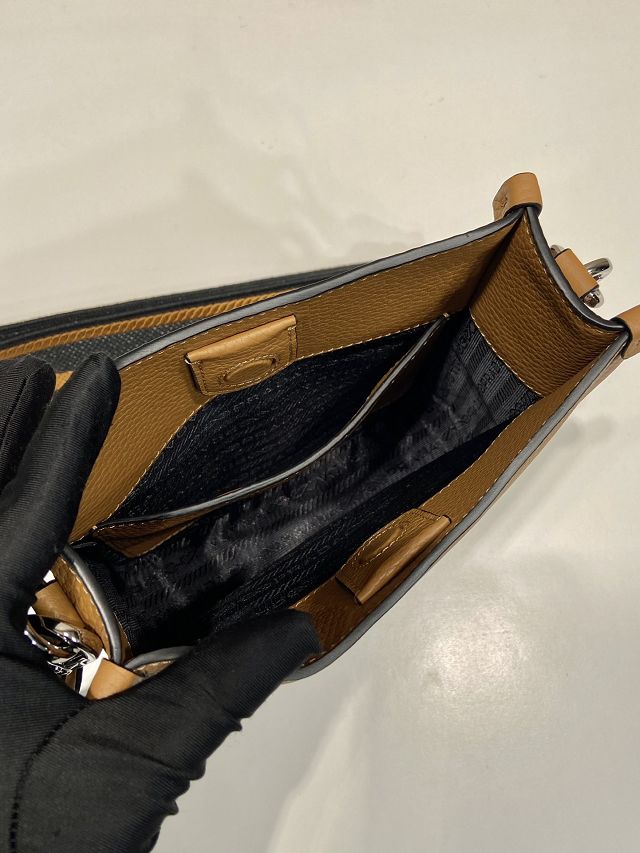 Prada original calfskin mini shoulder bag 1BH191 caramel