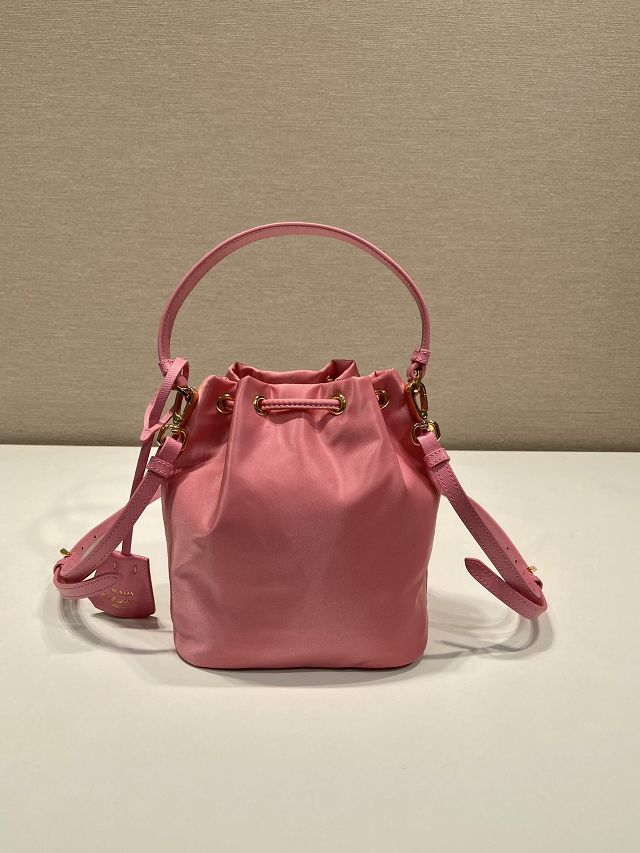 Prada original nylon 1978 mini bucket bag 1BE067 pink