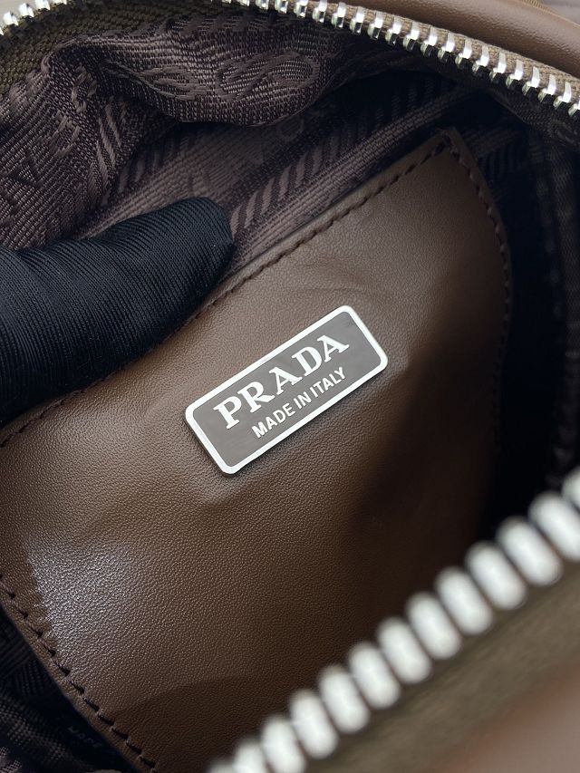 Prada original nylon mini shoulder bag 1BC248 brown