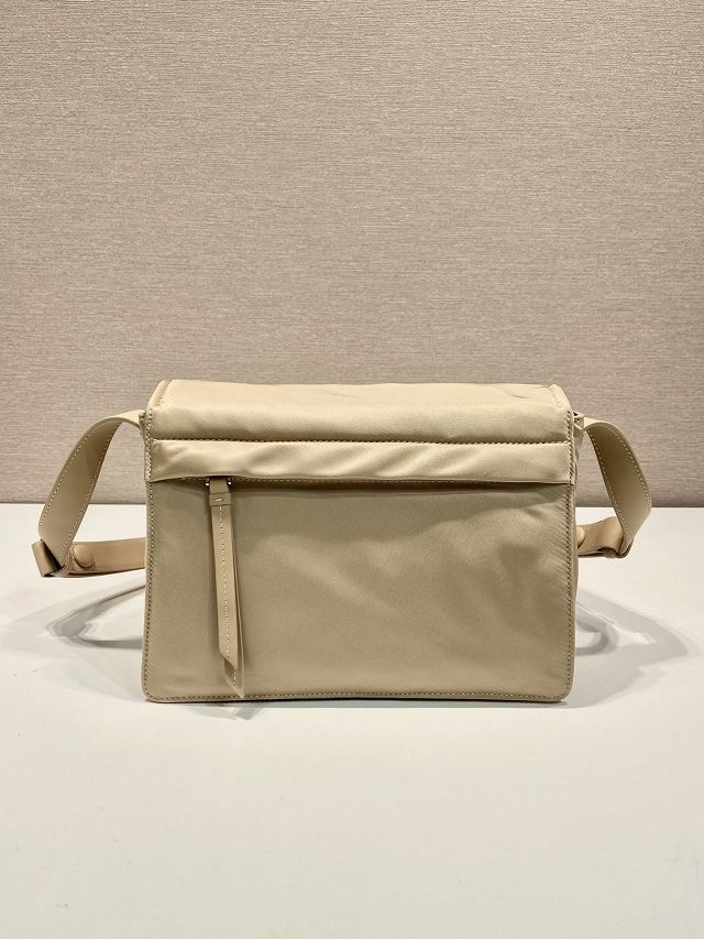 Prada original nylon traveller small shoulder bag 1BD258 apricot
