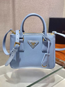 Prada original saffiano calfskin galleria mini bag 1BA906 blue