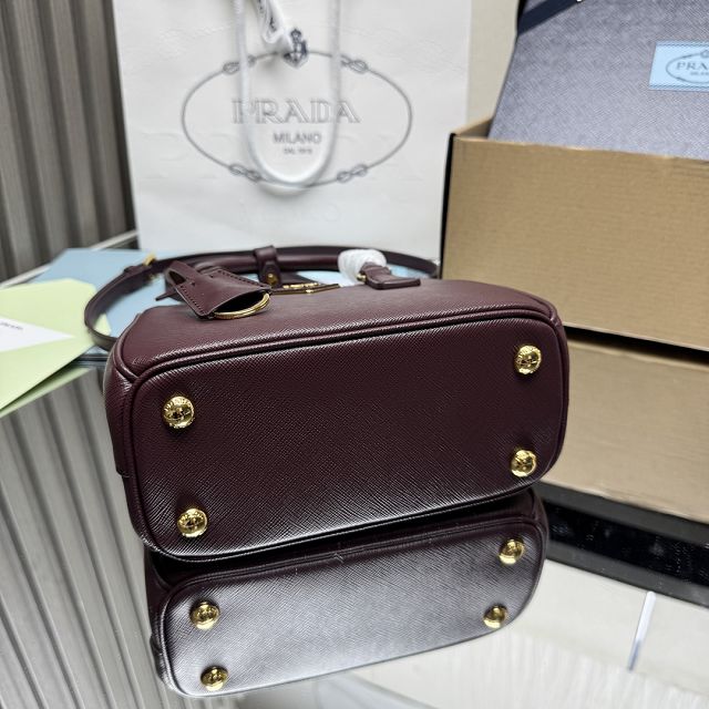 Prada original saffiano calfskin galleria mini bag 1BA906 burgundy