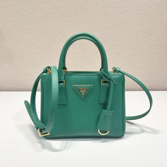 Prada original saffiano calfskin galleria mini bag 1BA906 green