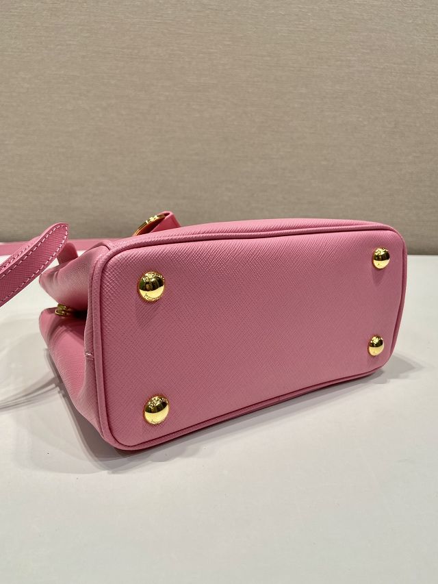Prada original saffiano calfskin galleria mini bag 1BA906 pink