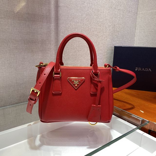 Prada original saffiano calfskin galleria mini bag 1BA906 red