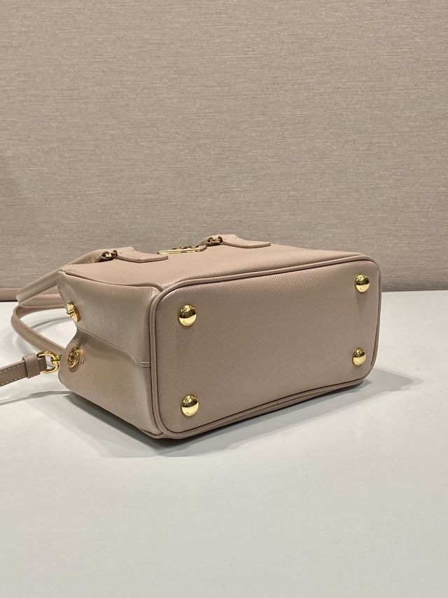 Prada original saffiano calfskin galleria mini bag 1BA906A beige