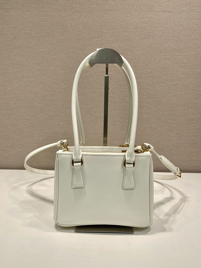 Prada original saffiano calfskin galleria mini bag 1BA906A white