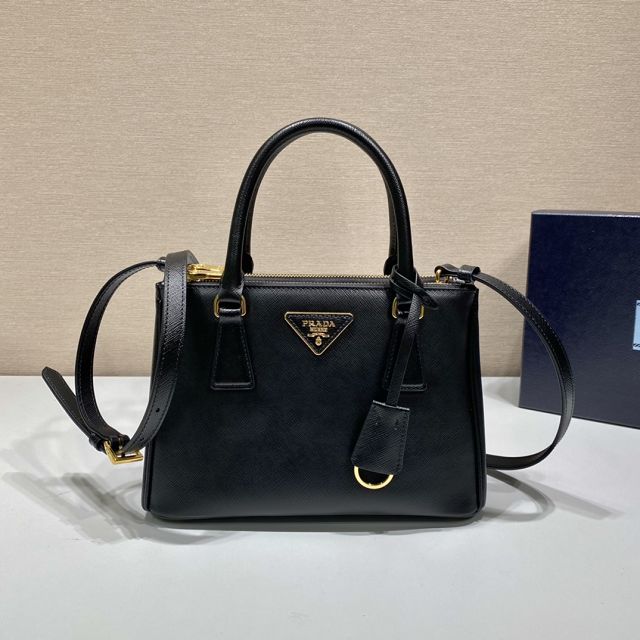 Prada original saffiano calfskin galleria small bag 1BA896 black
