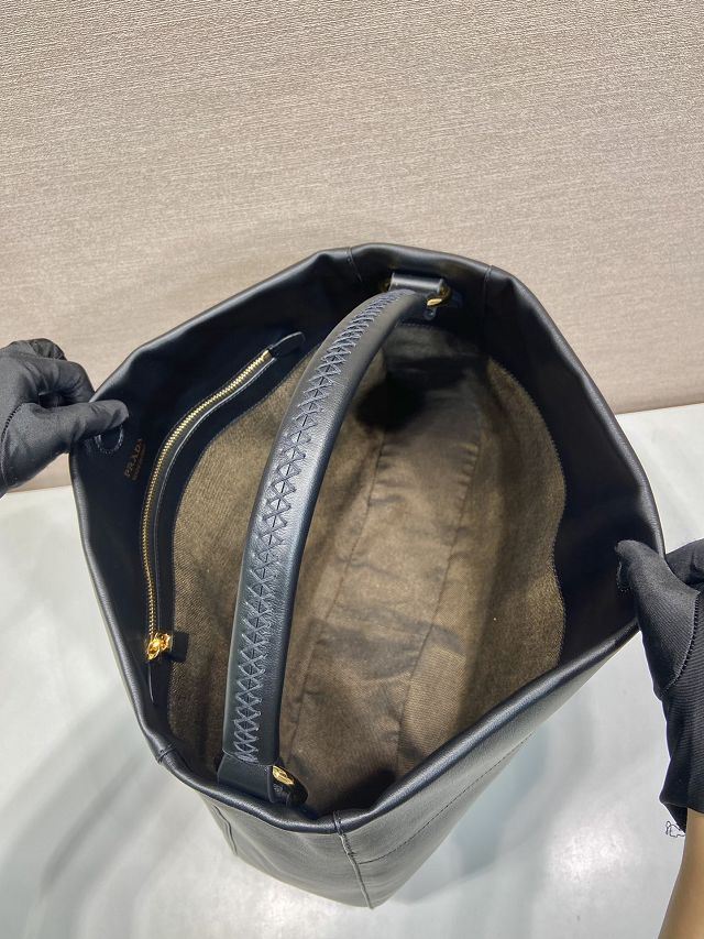 Prada original calfskin large tote bag 1BC219 black