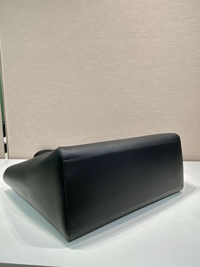 Prada original calfskin large tote bag 2VG123 black