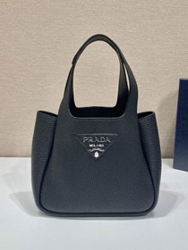 Prada original calfskin mini tote bag 1BA349 black