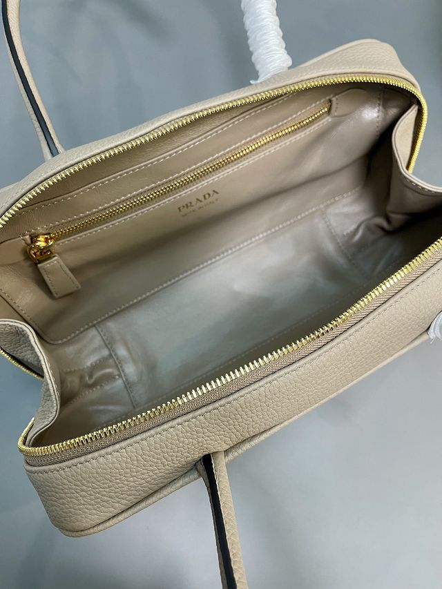 Prada original calfskin shoulder bag 1BB126 grey