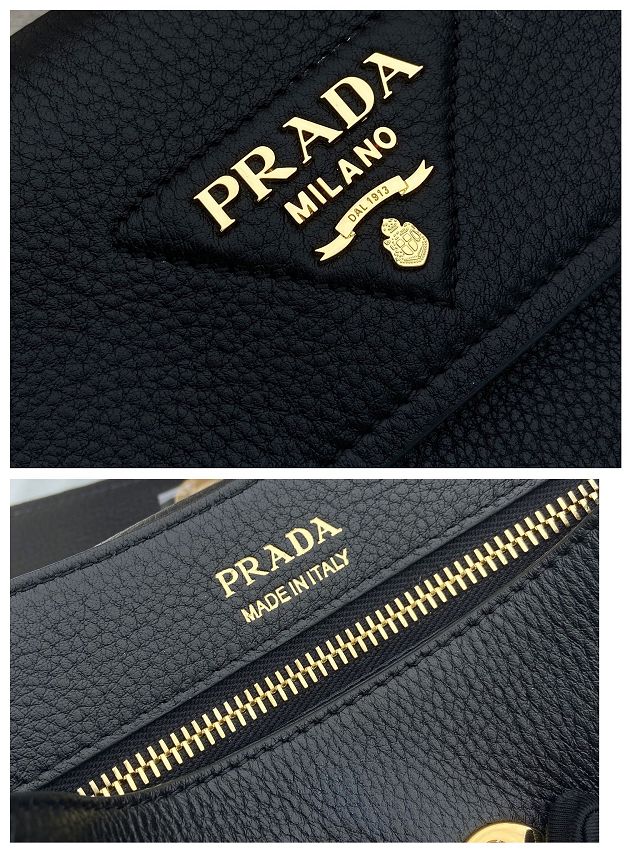 Prada original calfskin shoulder bag 1BN022 black