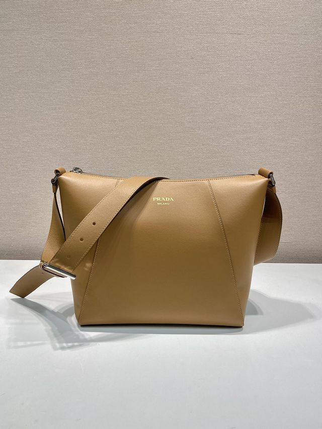 Prada original calfskin shoulder bag 2VH177 caramel