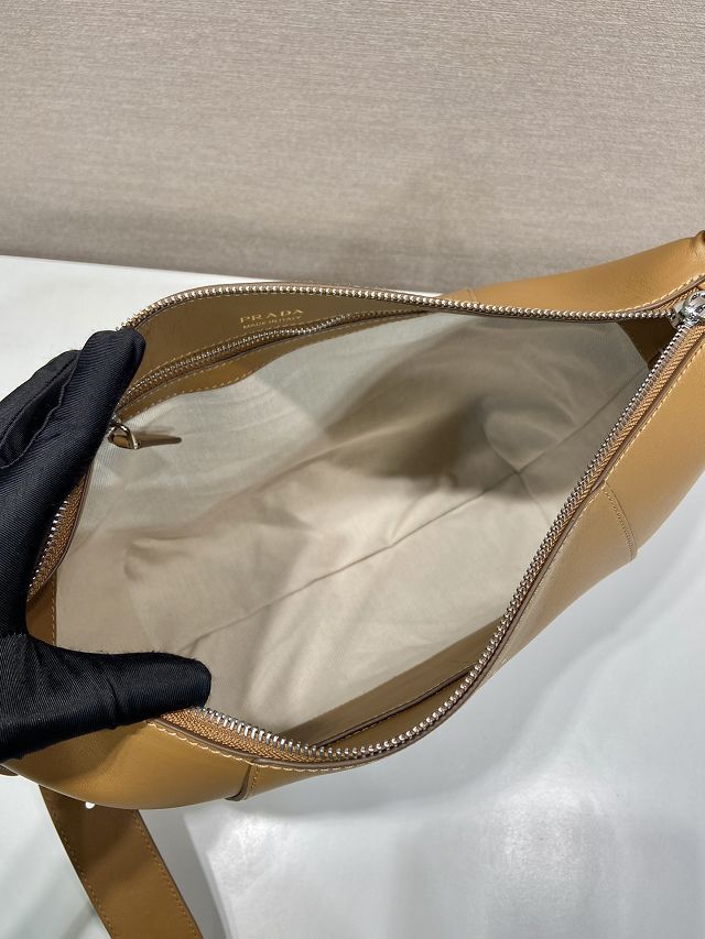 Prada original calfskin shoulder bag 2VH177 caramel