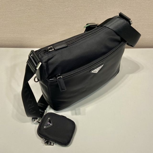 Prada original nylon shoulder bag 1BC421 black