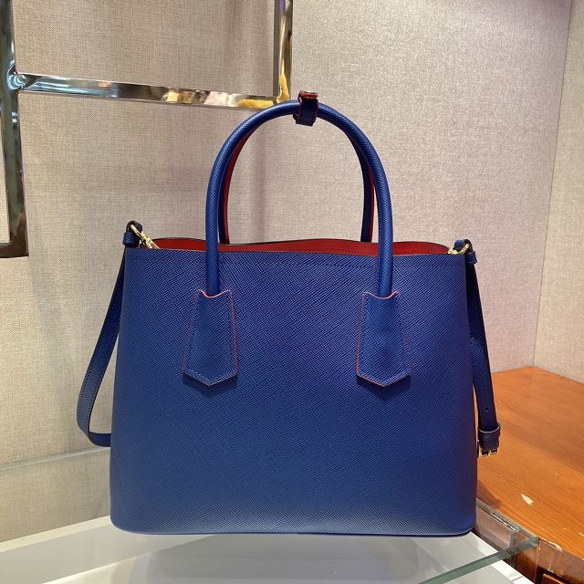 Prada original saffiano calfskin galleria large bag 1BG775 blue