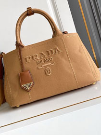 Prada original canvas jardiniere medium handbag 1BG554 tabacco