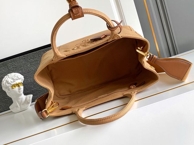 Prada original canvas jardiniere medium handbag 1BG554 tabacco