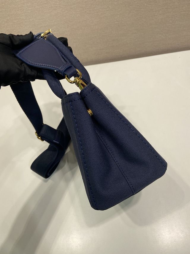 Prada original canvas jardiniere mini handbag 1BA038 blue