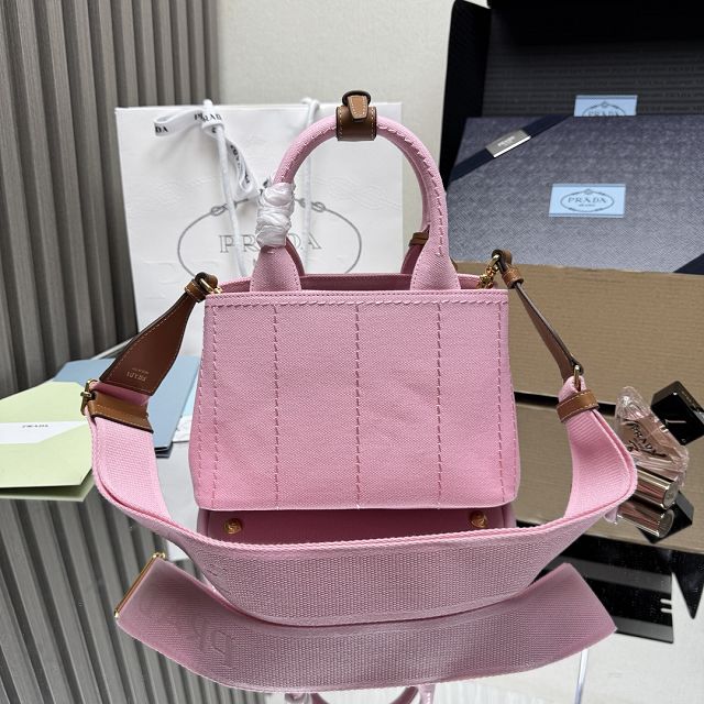 Prada original canvas jardiniere mini handbag 1BA038 pink