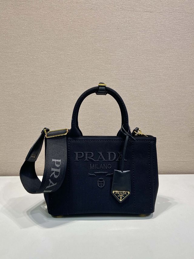 Prada original canvas jardiniere small handbag 1BG464 black