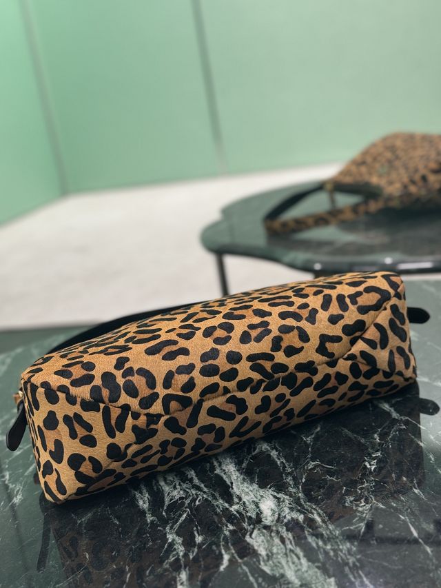 Prada original fabric aimee large shoulder bag 1BC228 brown