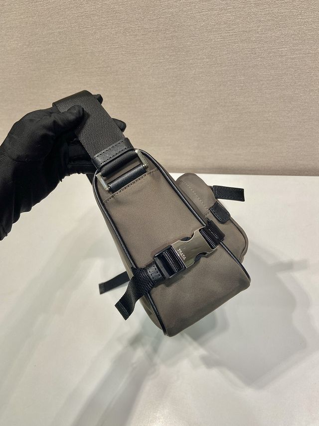 Prada original nylon medium shoulder bag 2VH192 green