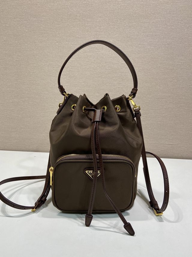 Prada original nylon mini backpack 1BH038 sienna
