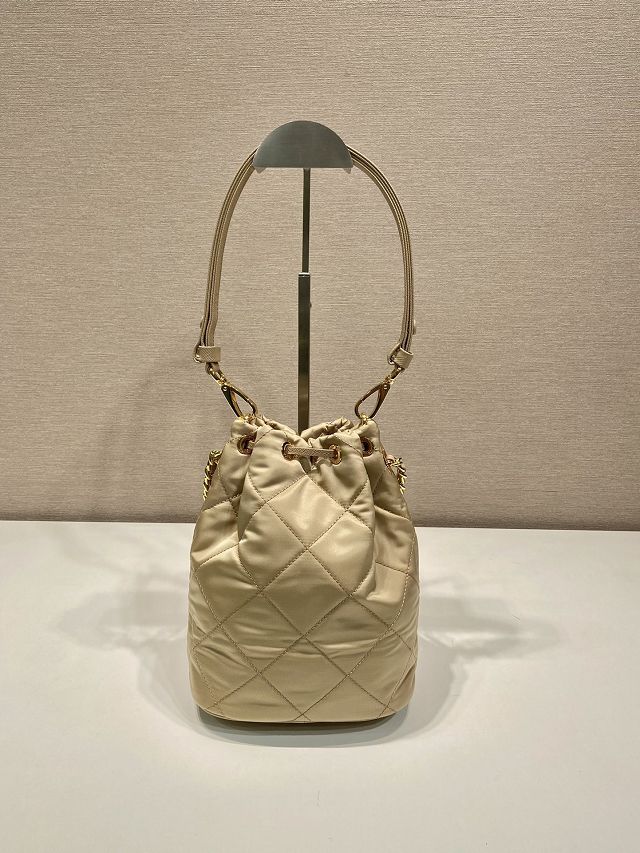 Prada original nylon mini backpack 1BH038A beige