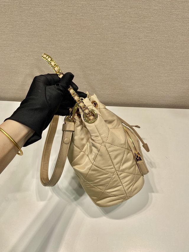 Prada original nylon mini backpack 1BH038A beige