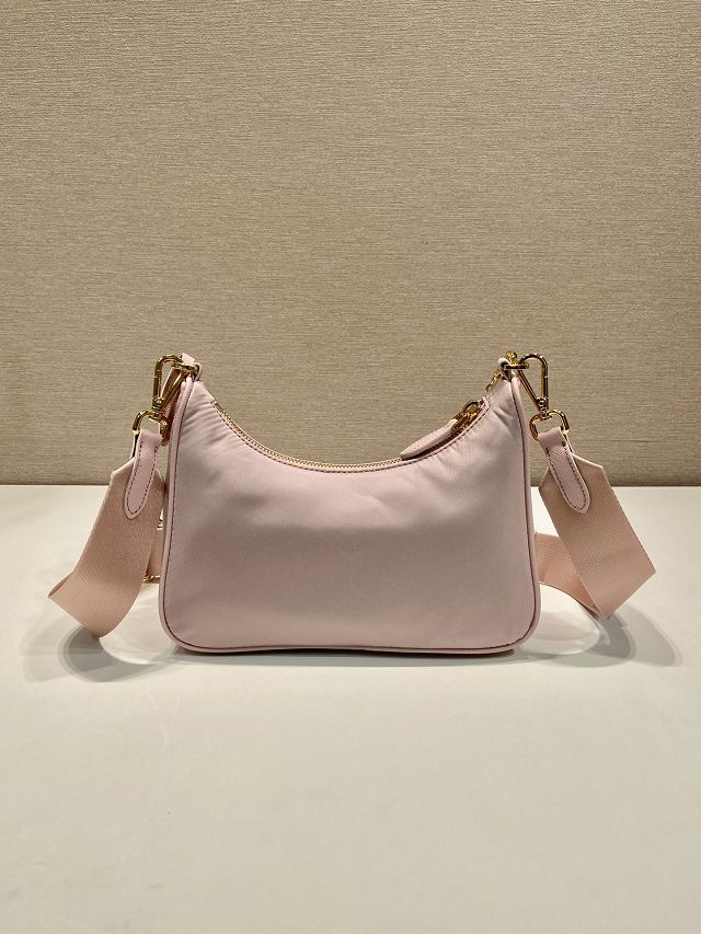 Prada original nylon re-edition 2005 hobo bag 1BH204 pink