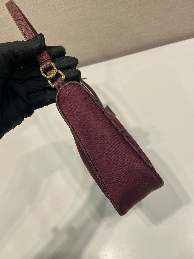 Prada original nylon re-edition 2005 mini bag 1N204M burgundy