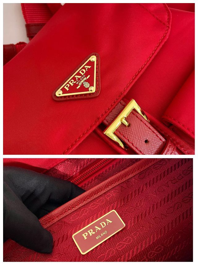 Prada original nylon small backpack 1BZ677 red