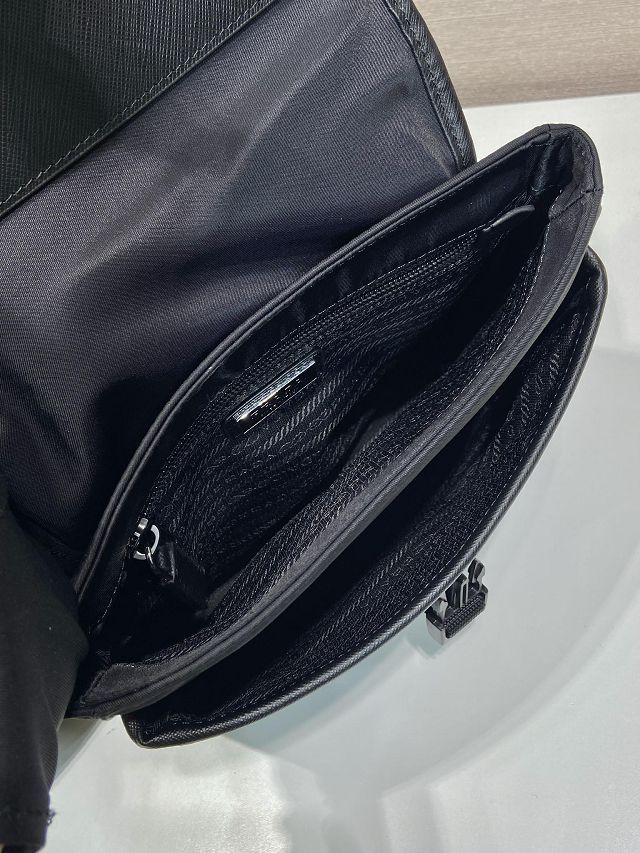 Prada original nylon small shoulder bag 2VD077 black
