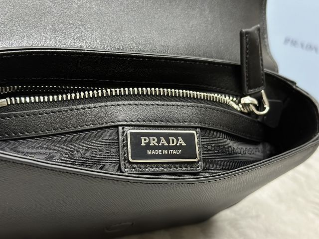 Prada original saffiano calfskin small shoulder bag 2VD059 black