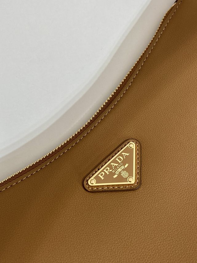 Prada original soft calfskin aimee medium shoulder bag 1BC229 caramel