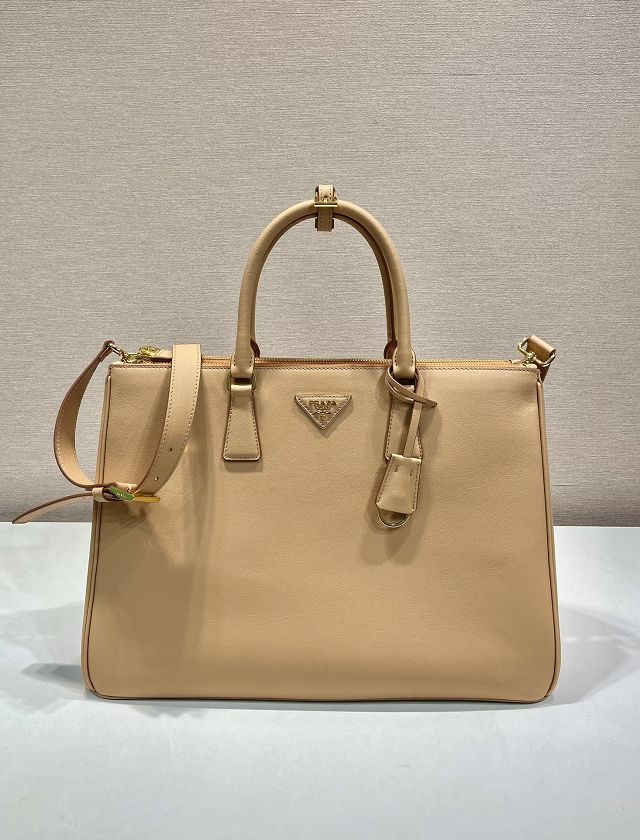 Prada original soft calfskin galleria maxi bag 1BA802 natural