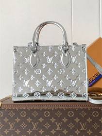 Louis vuitton original miroir canvas onthego PM M26373 silver