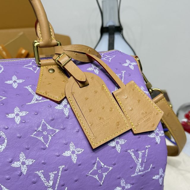 Louis vuitton original ostrich calfskin speedy P9 40 N87523 purple