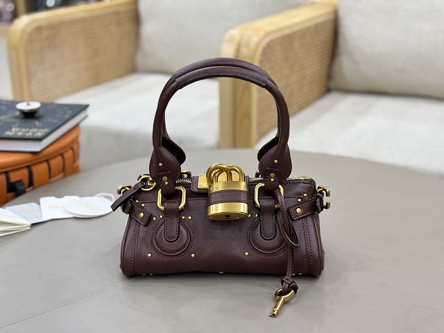 Chloe original calfskin small paddington bag CH0004 grenat