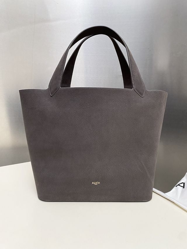 Alaia original nubuck calfskin cabas bag AL0010 grey