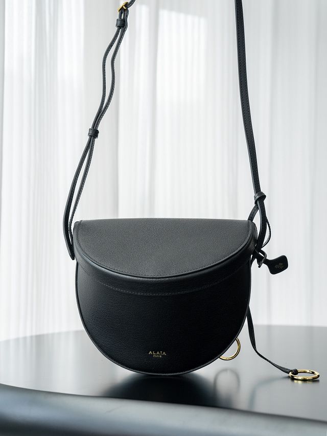 Alaia original nubuck calfskin hip bag AL0001 black