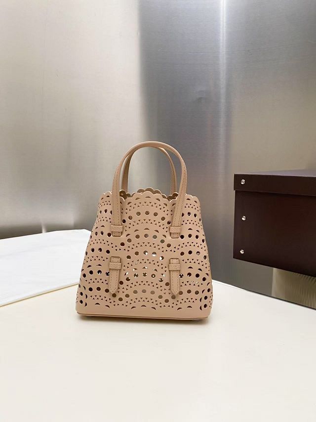 Alaia original vienne wave calfskin mina 16 bag AL0005 desert