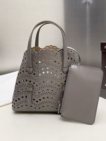 Alaia original vienne wave calfskin mina 16 bag AL0005 grey