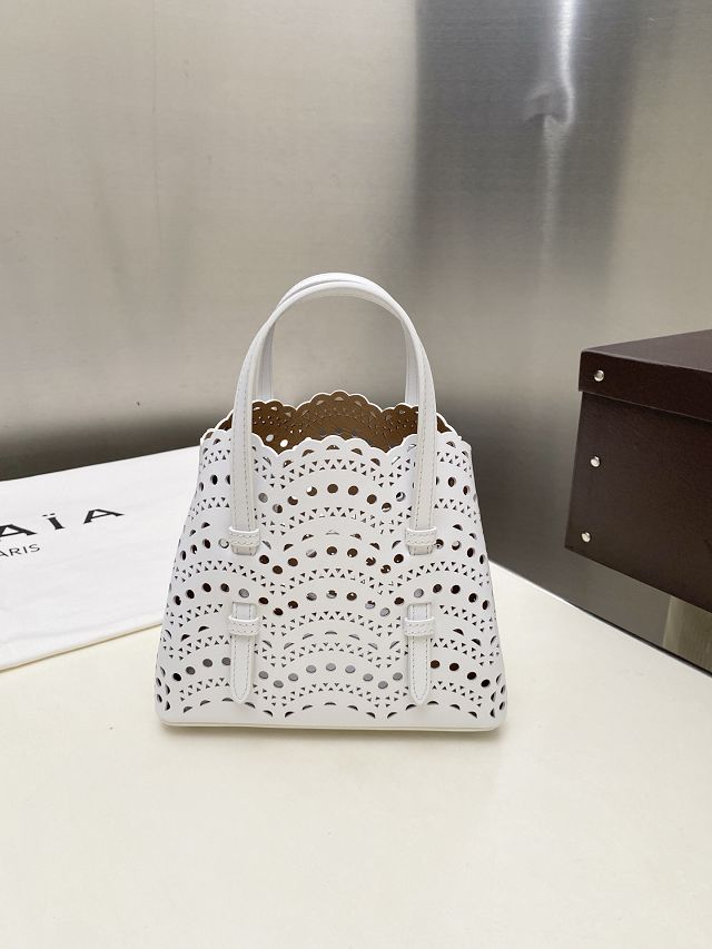 Alaia original vienne wave calfskin mina 20 bag AL0004 white