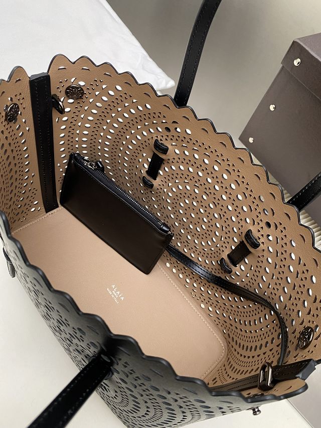 Alaia original vienne wave calfskin mina 25 bag AL0003 black